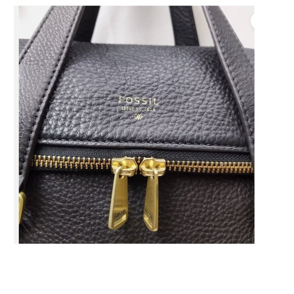 Fossil Preston Pebbled Leather Foldover Expandable Satchel Crossbody Bag (NWOT) - Picture 7 of 15